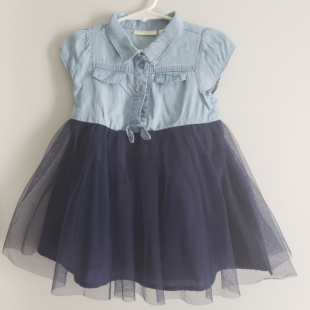 First Impressions Navy Blue Tulle Dress